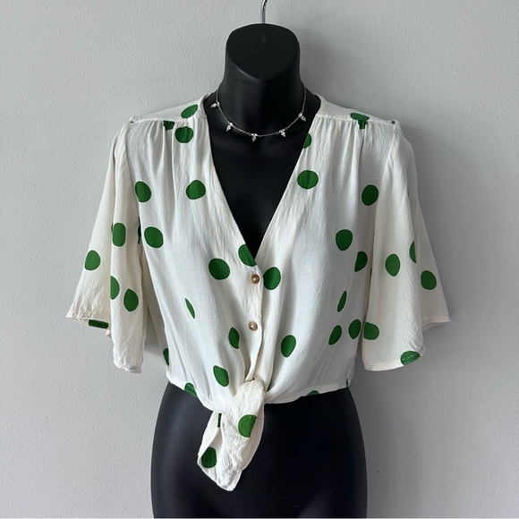 Faithfull The Brand Boulevards Top - Lolita Dot Size Small S - Picture 2 of 9